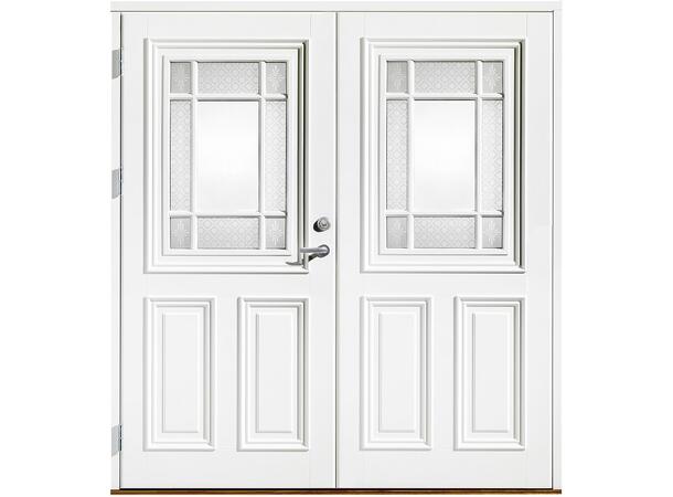 Konvall F-2 hvit 2-fløy like 159/199 V med avbildet glass 
