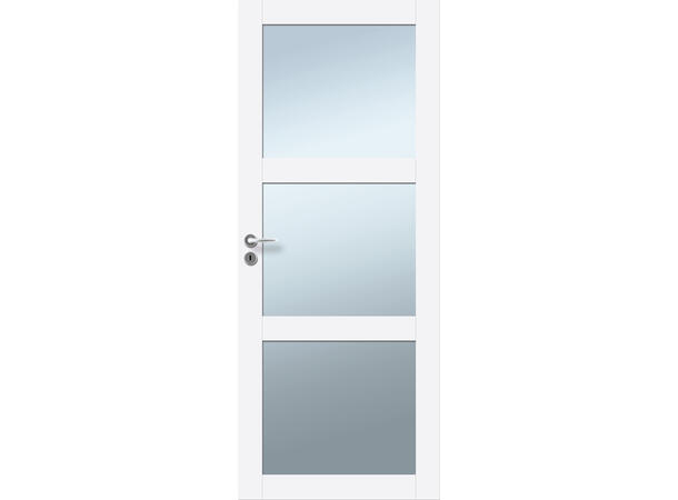 Lågen 3G hvit 9x21 Herdet glass,NCS 0502Y 