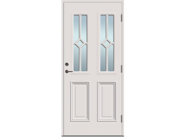 Tun 467 hvit 89/199 Venstre med klart glass og FG sylinder 