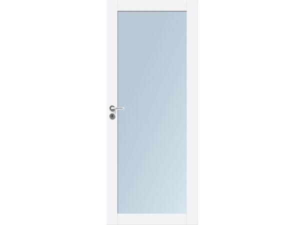 Lågen 1G hvit 9x21 Herdet glass,NCS 0500N 