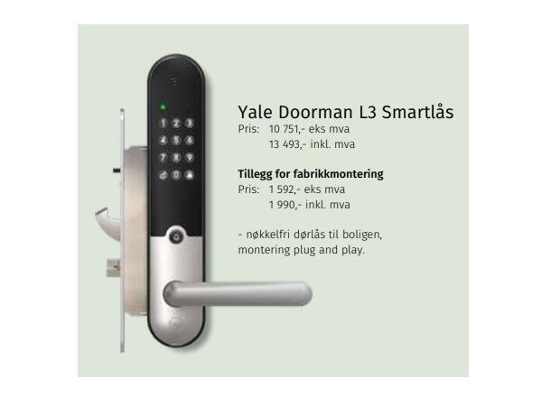 Yale Doorman L3 Sort/Børstet stål 