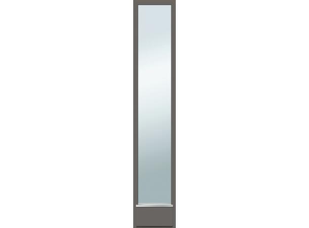 Sidefelt B-75 mørk grå 30/199 NCS S 7500-N.Klart glass. 92mm karm 