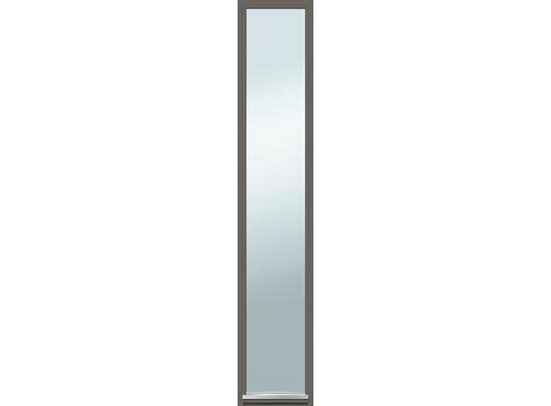 Sidefelt D-75 mørk grå 30/199 NCS S 7500-N.Klart glass. 92mm karm 