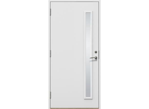 Tun 351 Brann hvit Ei30Sa 89/209 Venstre Klart glass, uten sylinder 