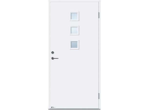 Tun 736 hvit 89/199 Venstre Klart glass. Uten sylinder 